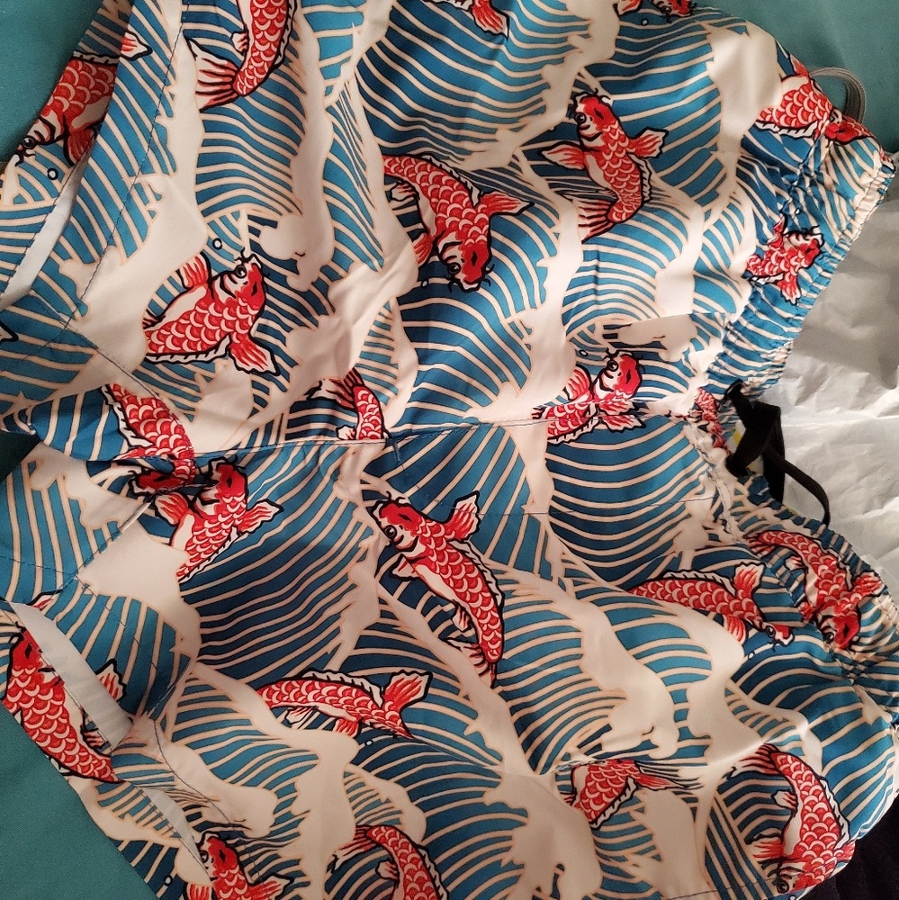 Koi fish swim trunks